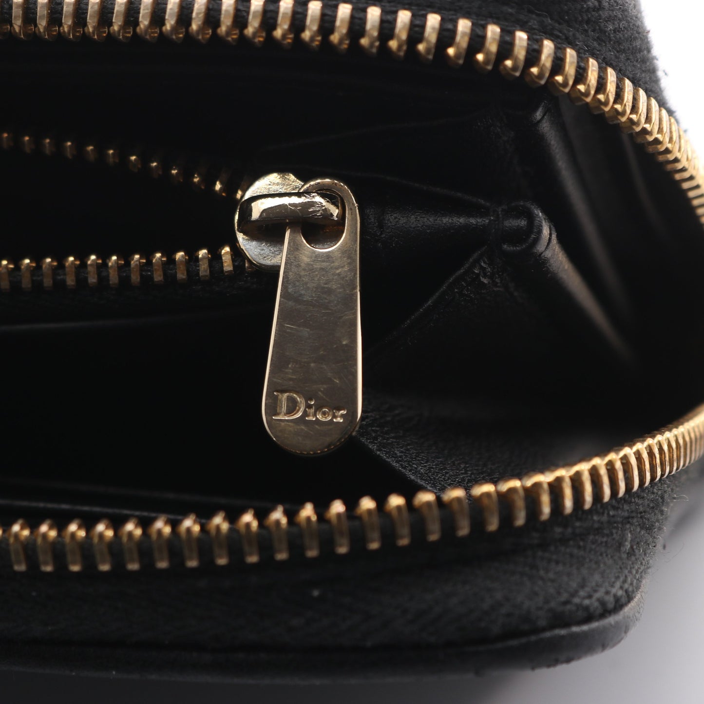 レディディオール カナージュ ラウンドファスナー長財布 レザー ブラック クリスチャンディオール 財布・小物 Christian Dior