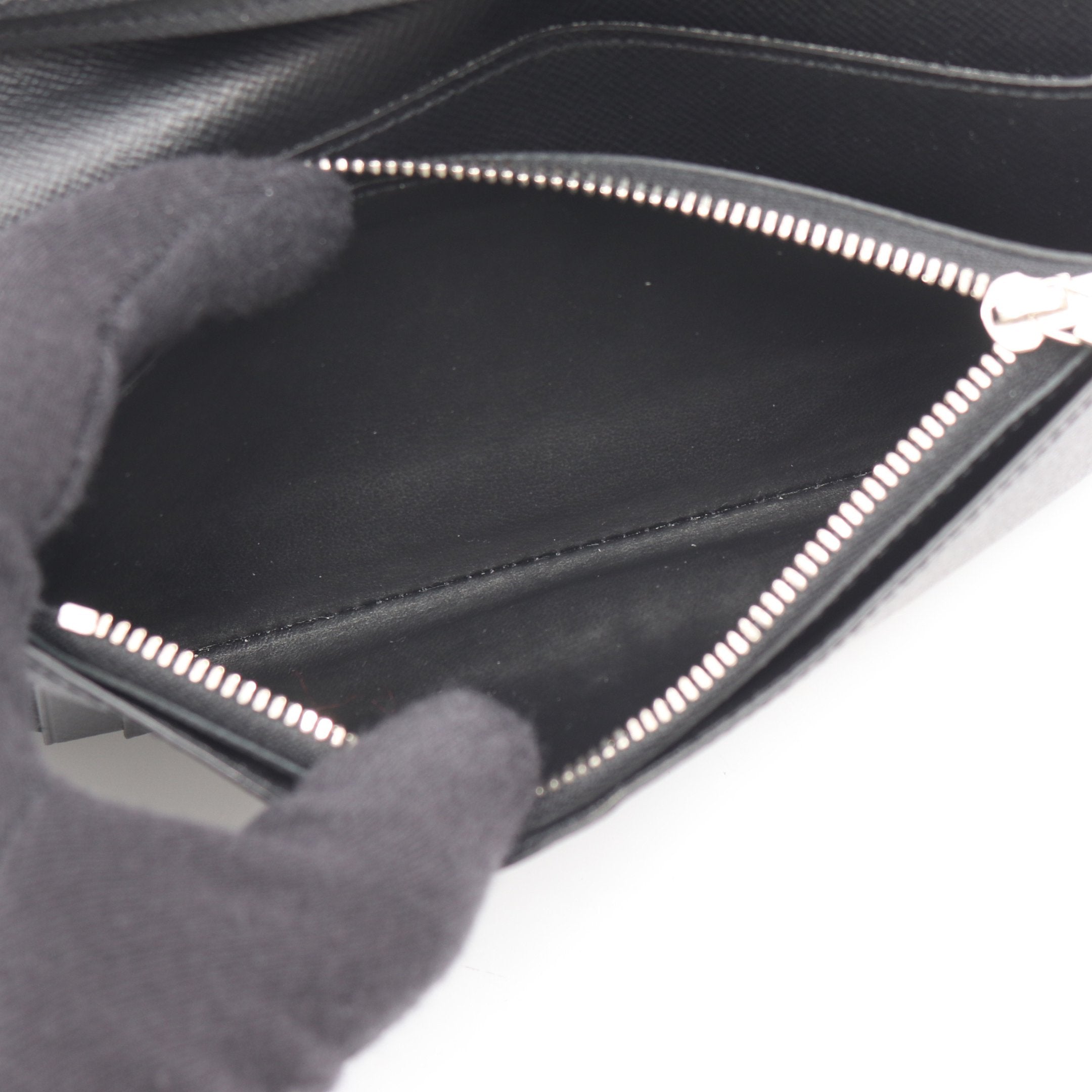 ポルトフォイユ ブラザ ダミエグラフィット 二つ折り長財布 PVC レザー