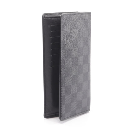 ポルトフォイユ ブラザ ダミエグラフィット 二つ折り長財布 PVC レザー ブラック ルイヴィトン 財布・小物 LOUIS VUITTON