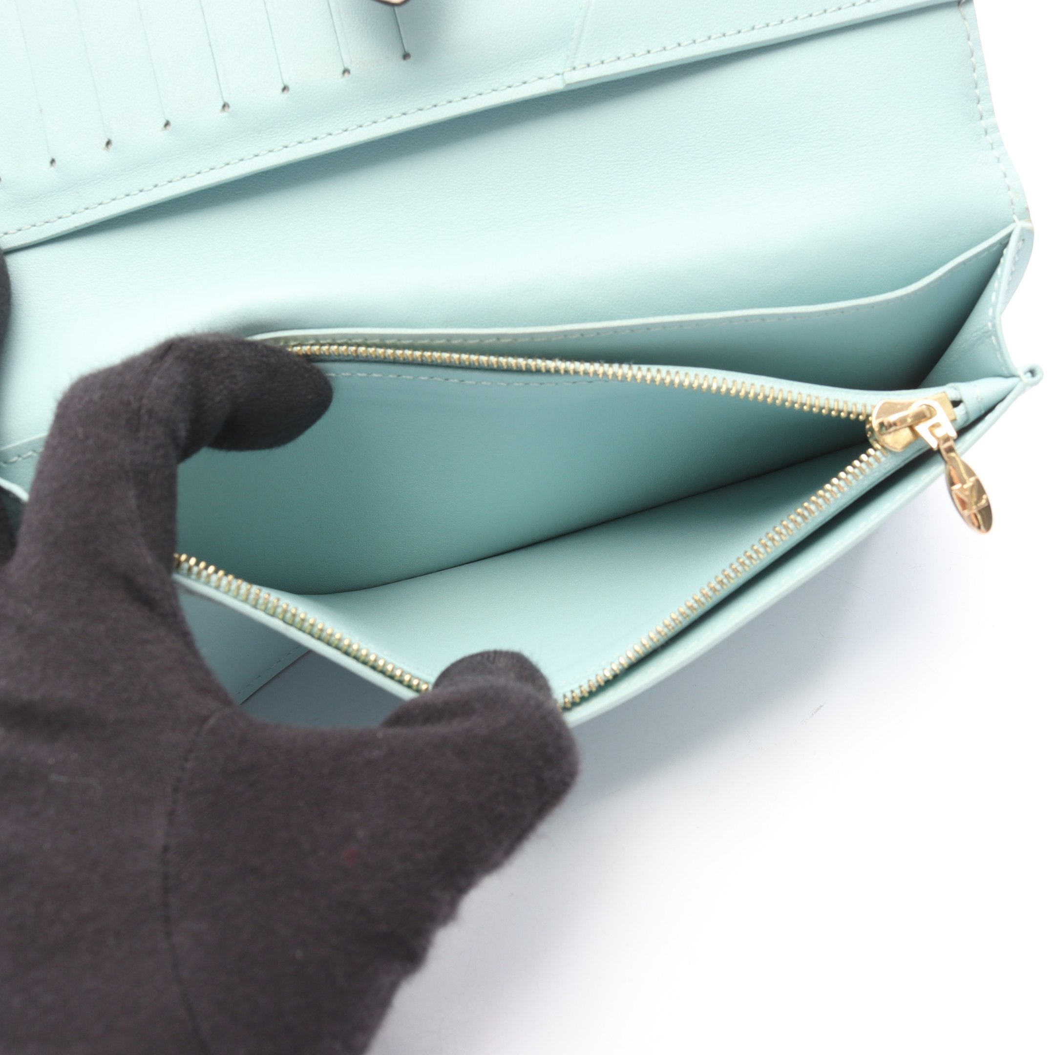 LVヴェルティカル ウォレット ガレ 二つ折り長財布 レザー グレー