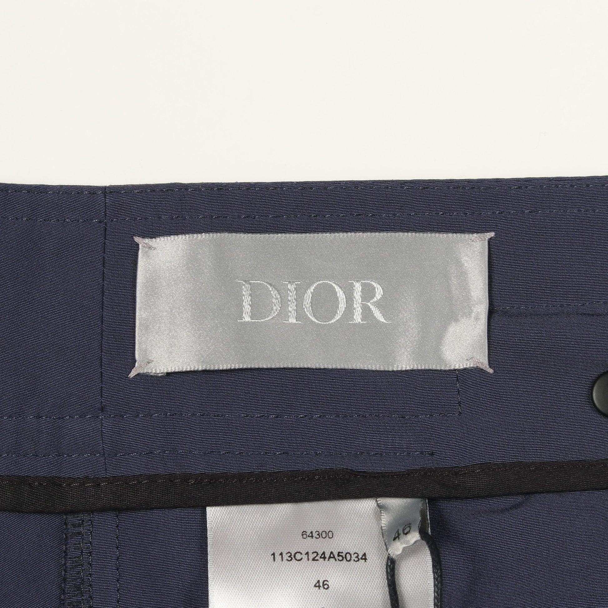 カーゴパンツ コットン ネイビー ディオール ボトムス DIOR