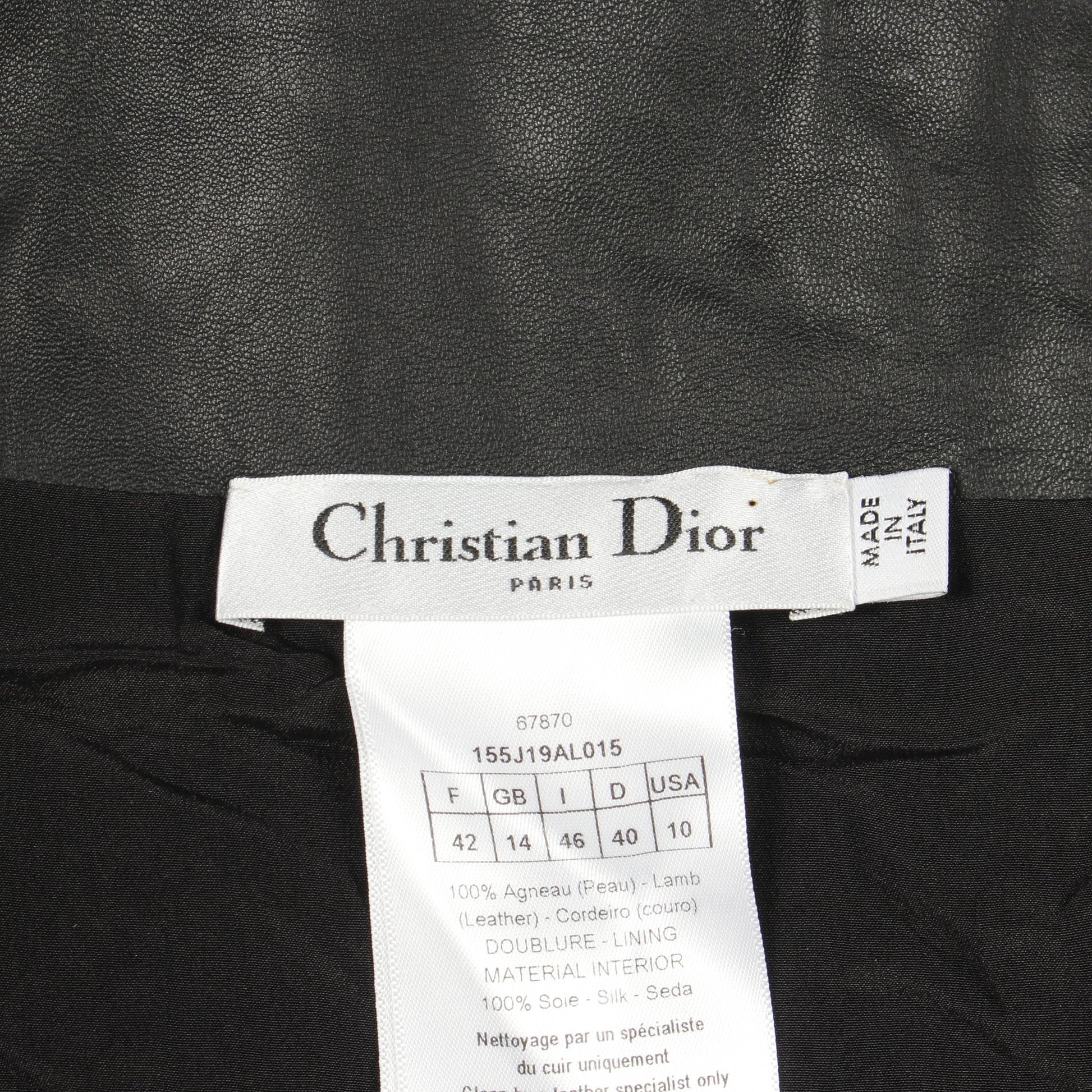 フレア スカート レザー ブラック クリスチャンディオール ボトムス Christian Dior