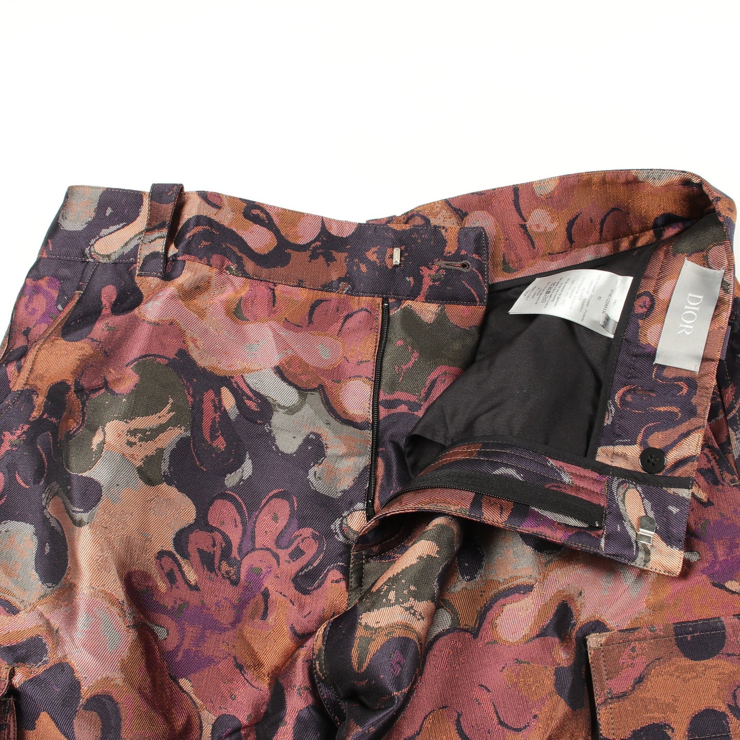DIOR × PETER DOIG カモフラージュ カーゴパンツ ブラウン マルチカラー ディオール ボトムス DIOR