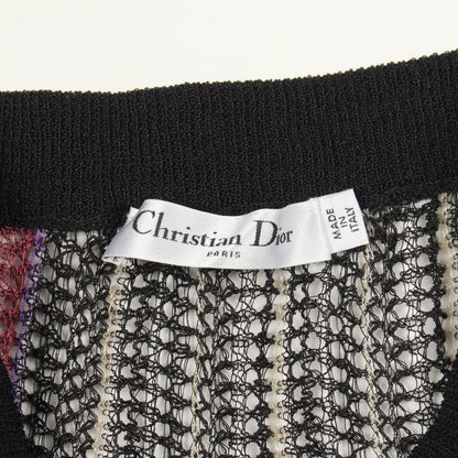メッシュ スカート リネン ブラック パープル クリスチャンディオール ボトムス Christian Dior