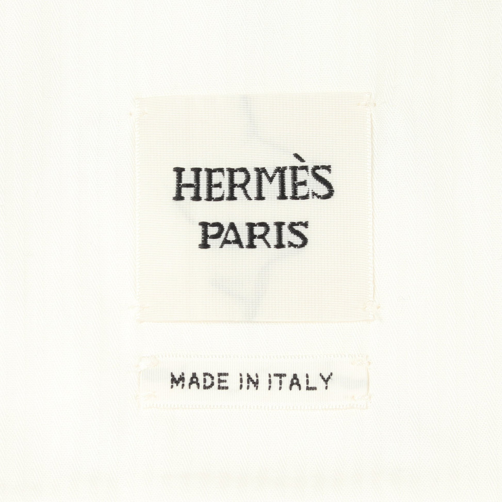 シェーヌダンクル ジャケット コットン オフホワイト ブラウン エルメス アウター HERMES