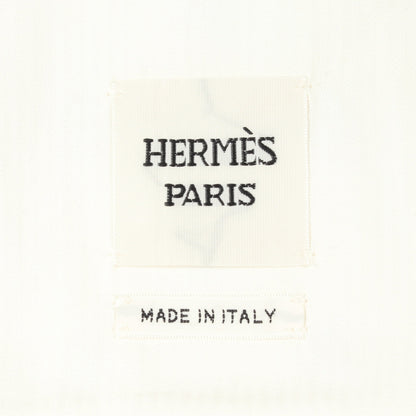 シェーヌダンクル ジャケット コットン オフホワイト ブラウン エルメス アウター HERMES