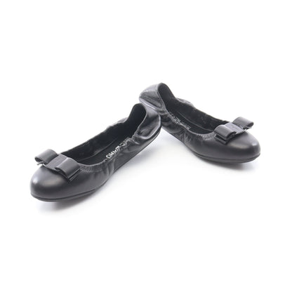 ヴァラリボン バレエシューズ レザー ブラック サルヴァトーレフェラガモ シューズ Salvatore Ferragamo