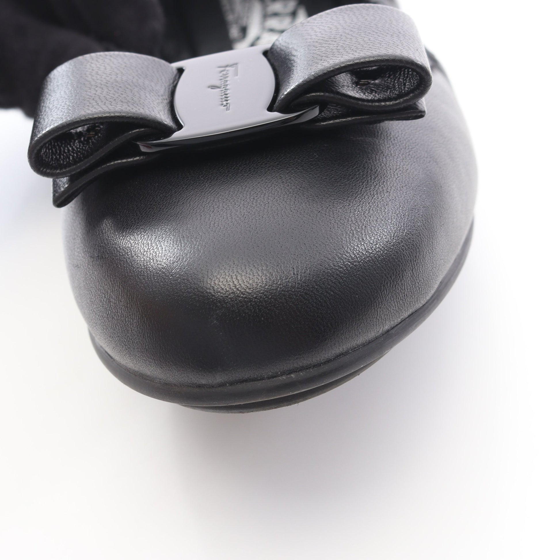 ヴァラリボン バレエシューズ レザー ブラック サルヴァトーレフェラガモ シューズ Salvatore Ferragamo
