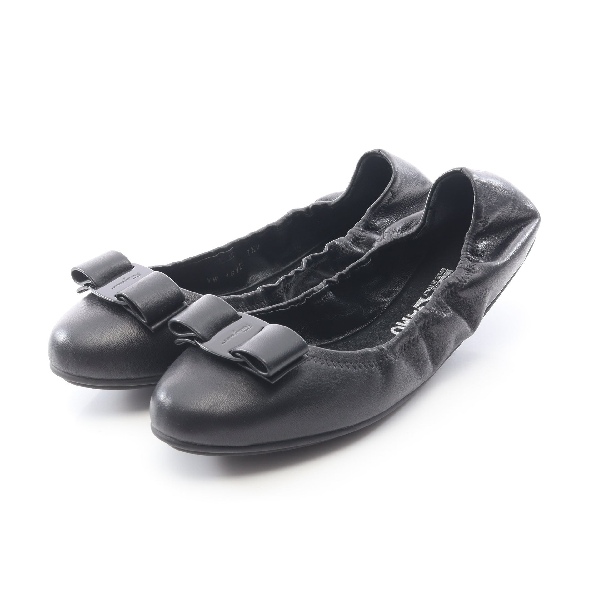 ヴァラリボン バレエシューズ レザー ブラック サルヴァトーレフェラガモ シューズ Salvatore Ferragamo