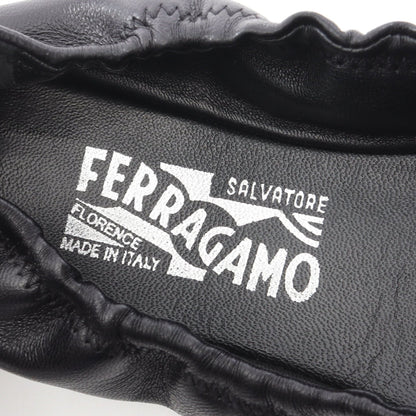 ヴァラリボン バレエシューズ レザー ブラック サルヴァトーレフェラガモ シューズ Salvatore Ferragamo