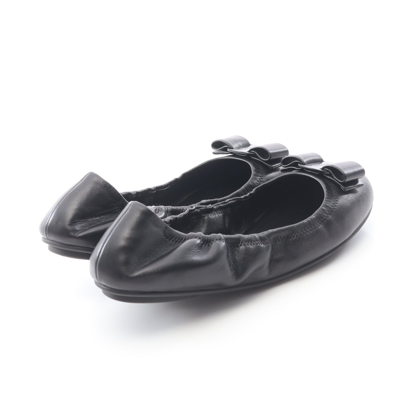 ヴァラリボン バレエシューズ レザー ブラック サルヴァトーレフェラガモ シューズ Salvatore Ferragamo