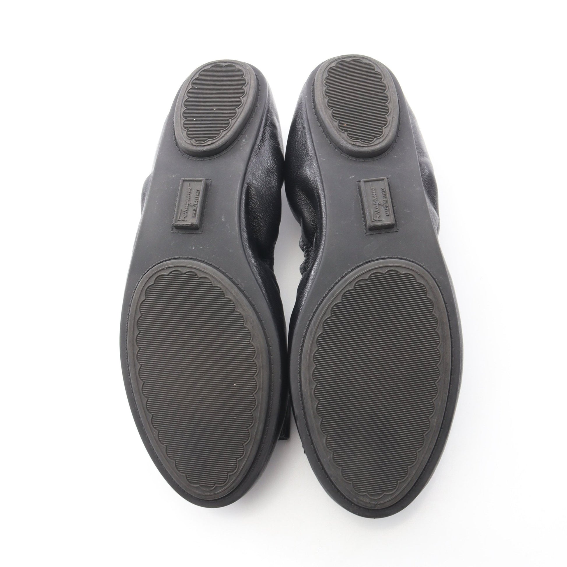 ヴァラリボン バレエシューズ レザー ブラック サルヴァトーレフェラガモ シューズ Salvatore Ferragamo