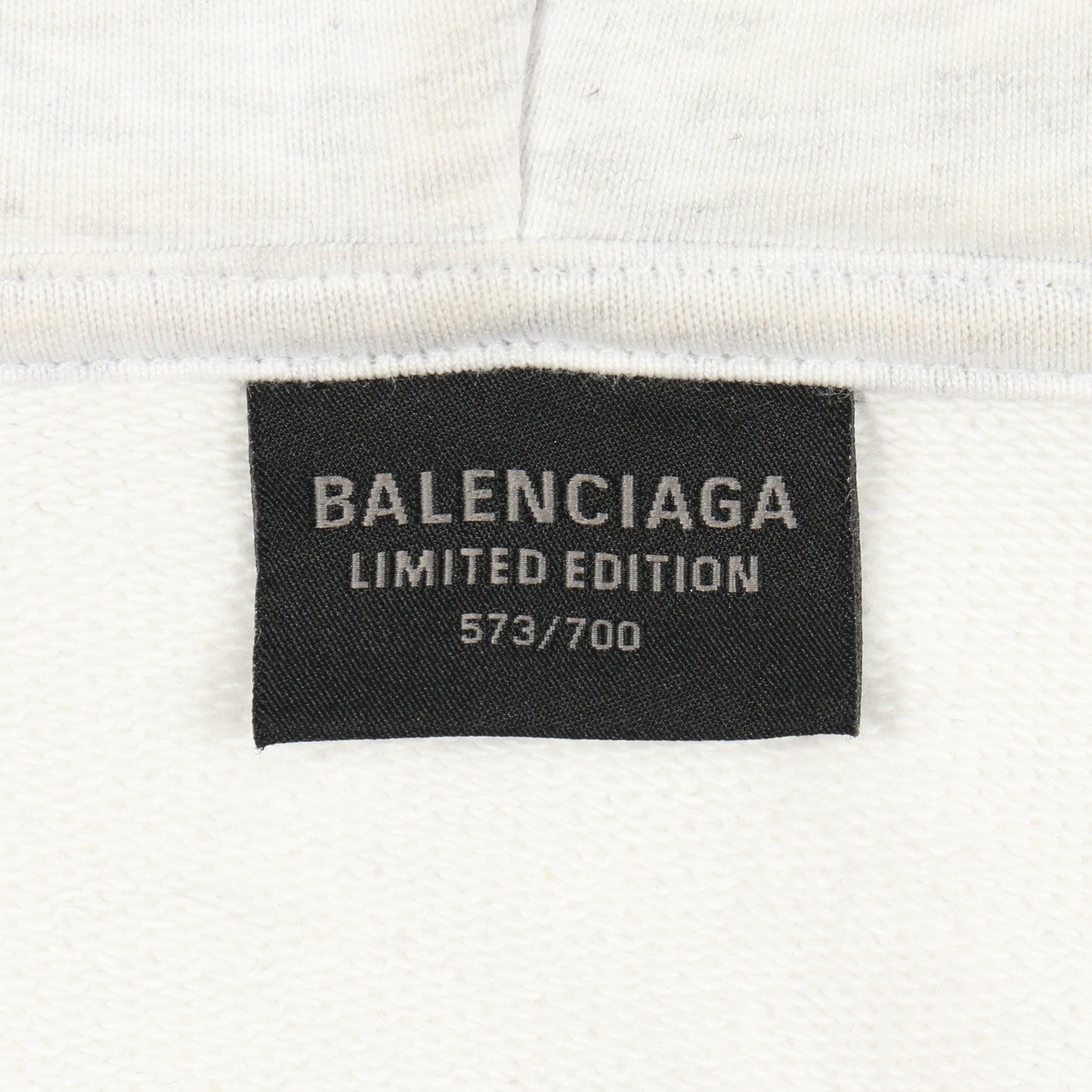 アーカイブロゴ ダメージ加工 ジップアップパーカー コットン ライトグレー バレンシアガライセンス トップス BALENCIAGA