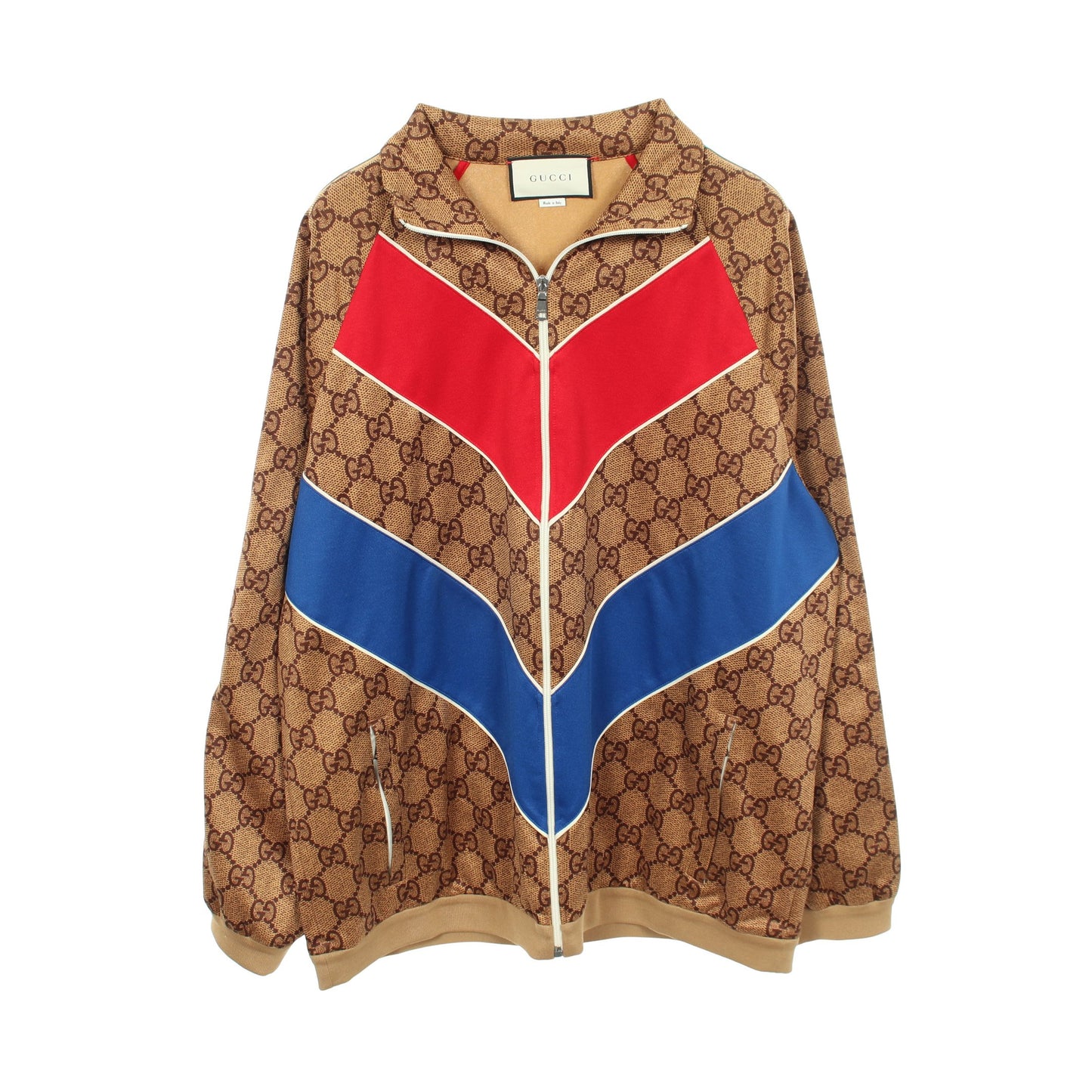 GGプリント テクニカルジャージ ジャケット コットン ベージュ グッチ アウター GUCCI