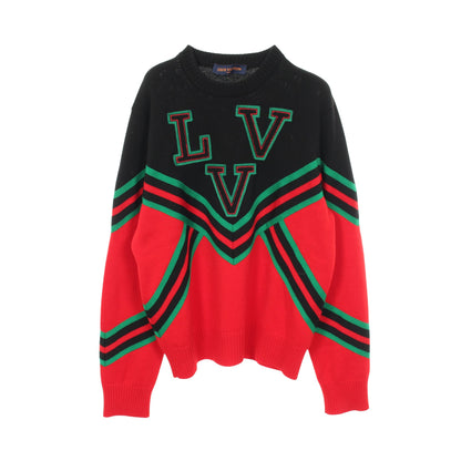 Amen Break LVVスポーツチーム クルーネック ニット ウール レッド ブラック グリーン ルイヴィトン トップス LOUIS VUITTON
