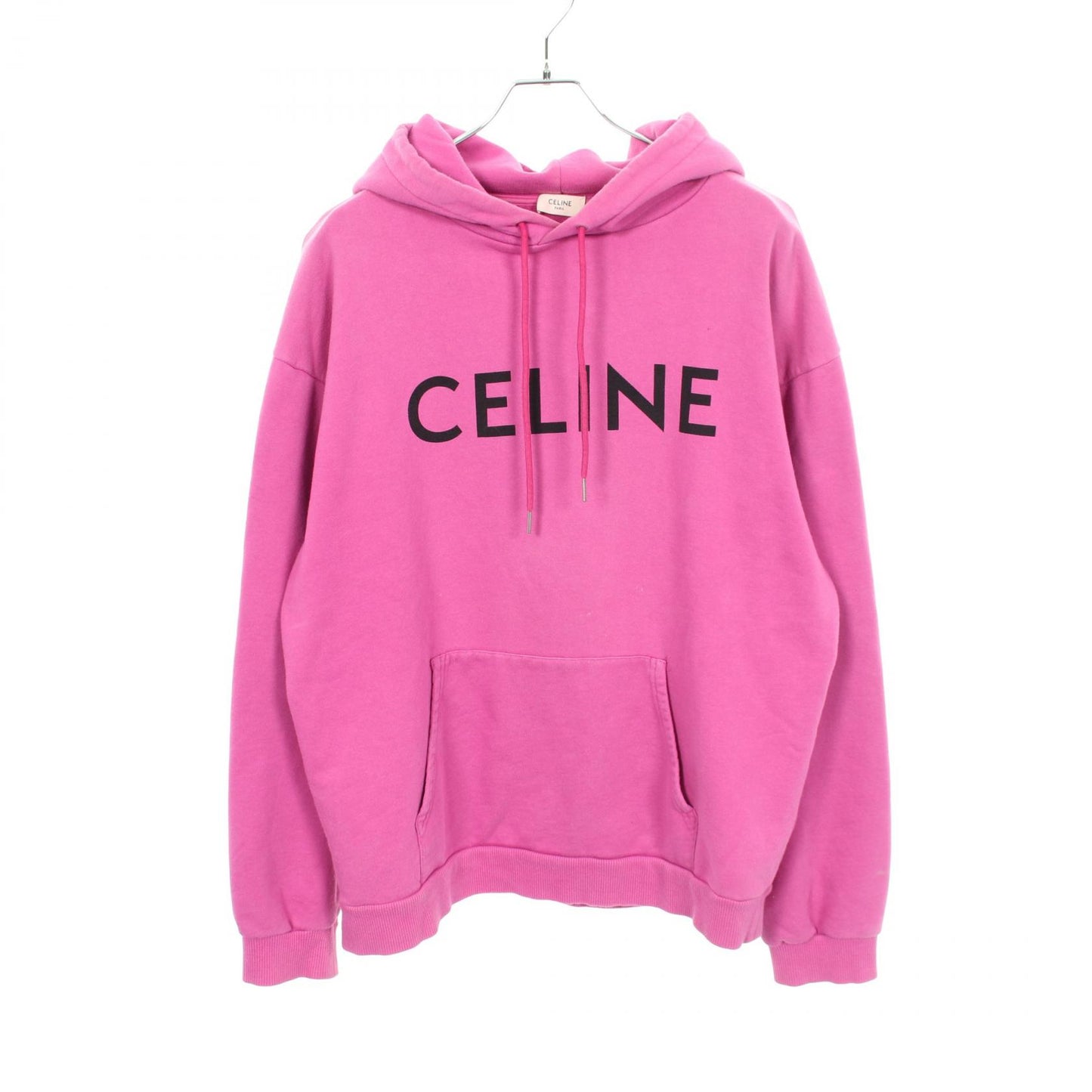 ルーズスウェットシャツ プルオーバーパーカー コットン ピンクパープル セリーヌ トップス CELINE