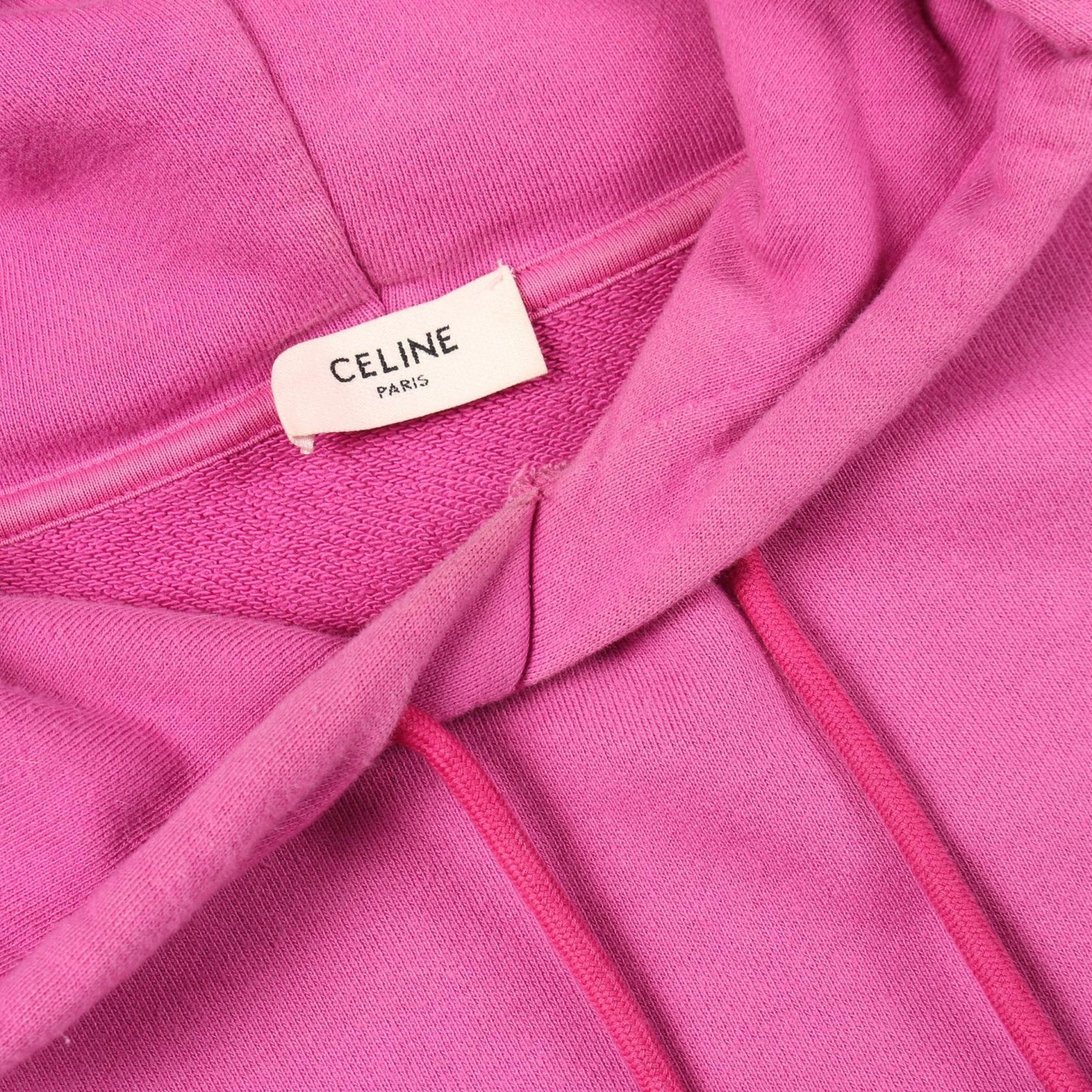 ルーズスウェットシャツ プルオーバーパーカー コットン ピンクパープル セリーヌ トップス CELINE