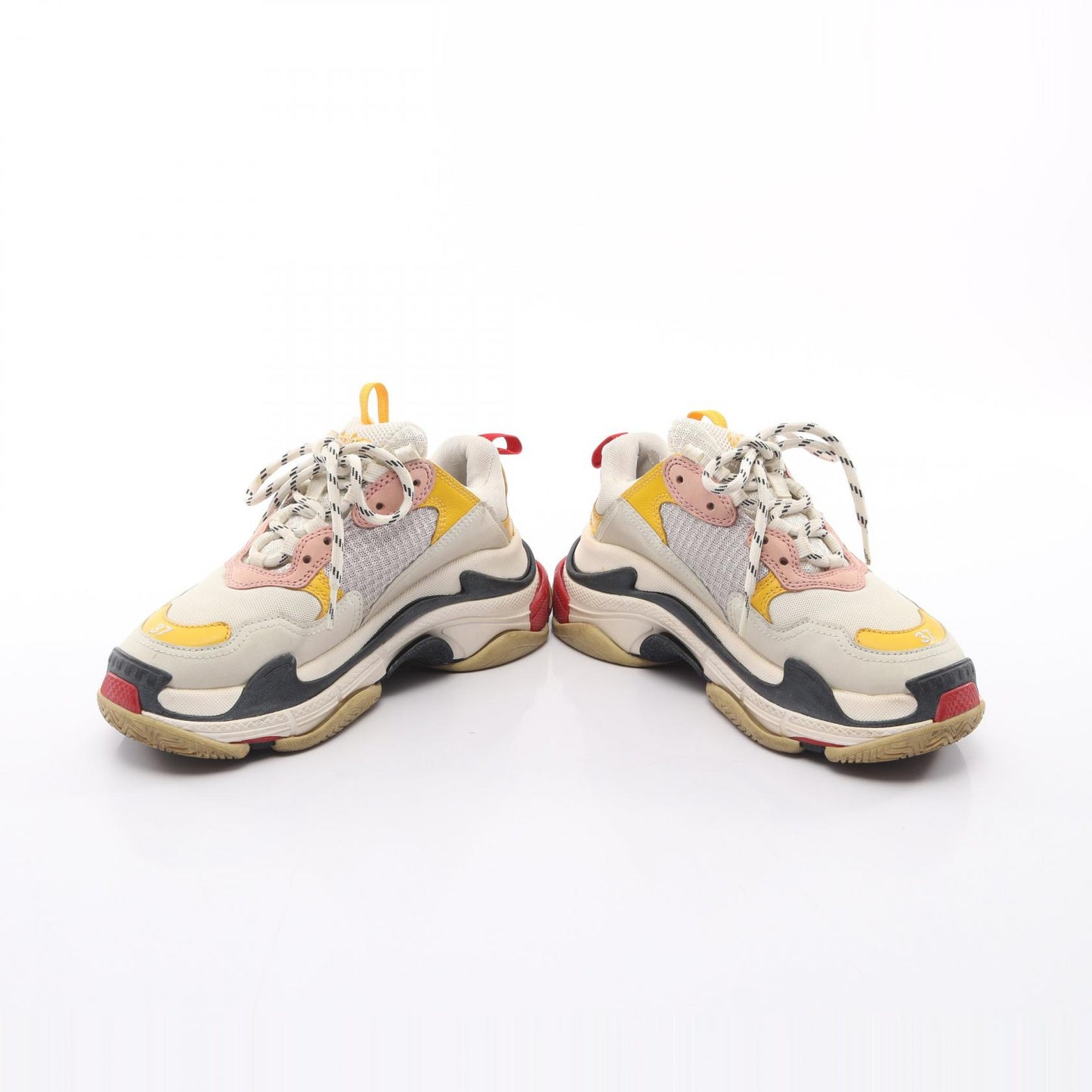 TRIPLE S トリプルS スニーカー ファブリック レザー オフホワイト マルチカラー バレンシアガ シューズ BALENCIAGA