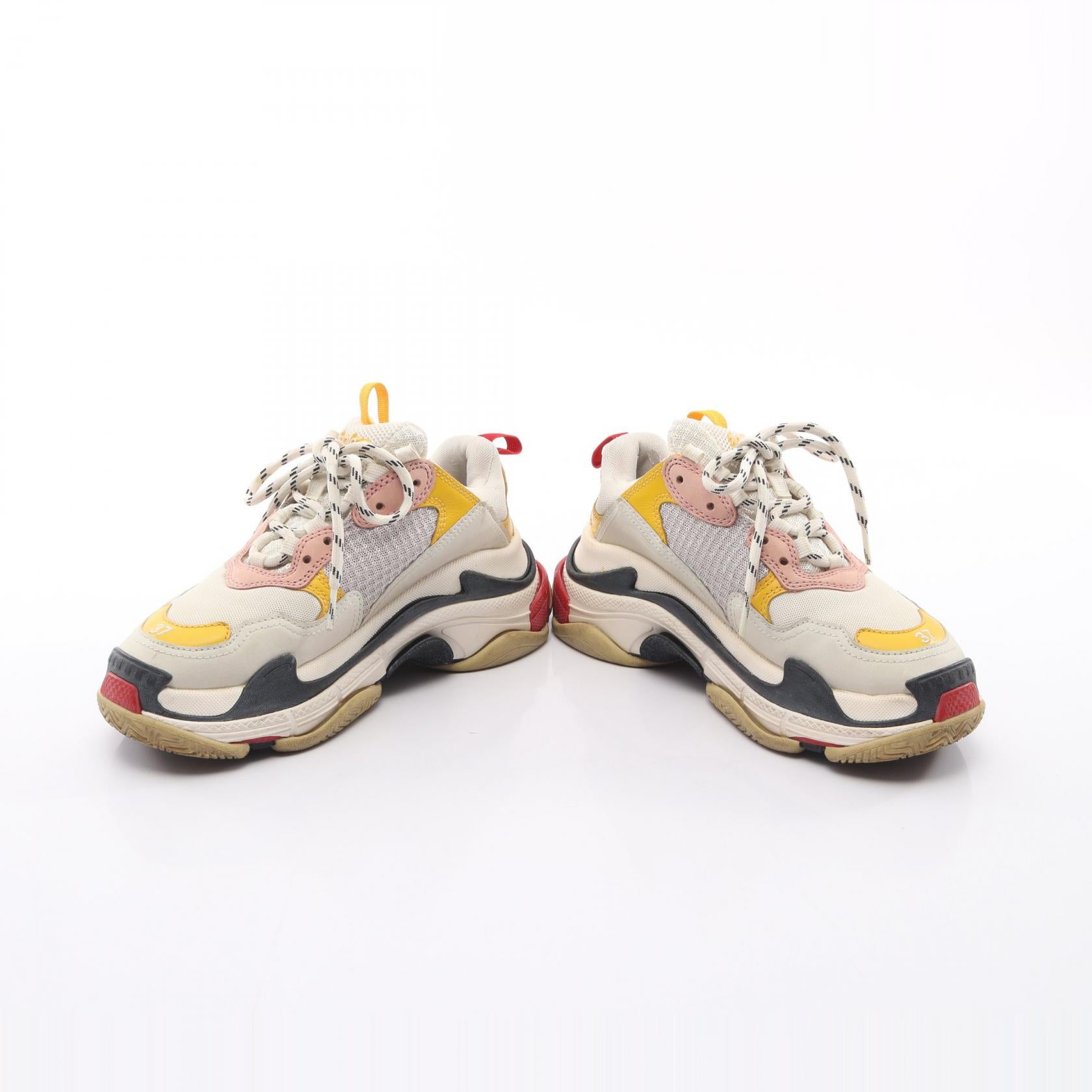 TRIPLE S トリプルS スニーカー ファブリック レザー オフホワイト マルチカラー バレンシアガ シューズ BALENCIAGA