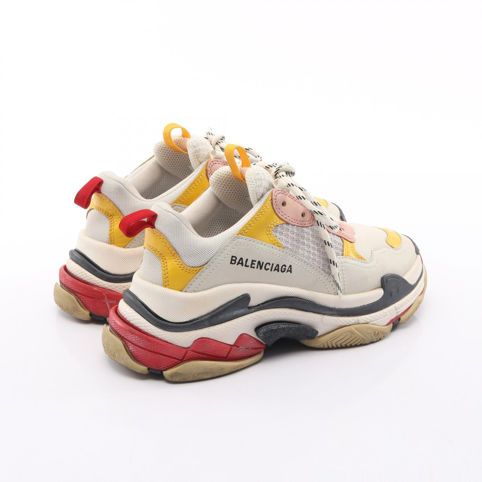 TRIPLE S トリプルS スニーカー ファブリック レザー オフホワイト マルチカラー バレンシアガ シューズ BALENCIAGA