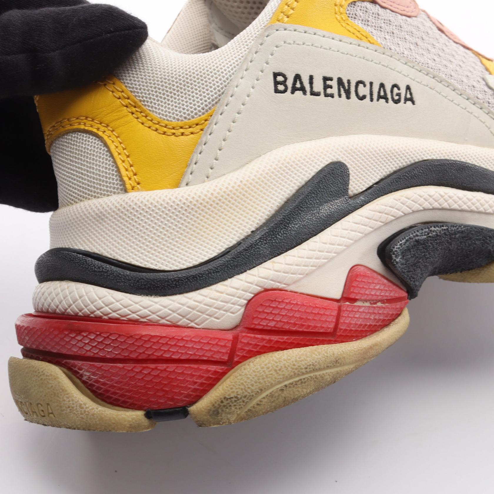 TRIPLE S トリプルS スニーカー ファブリック レザー オフホワイト マルチカラー バレンシアガ シューズ BALENCIAGA