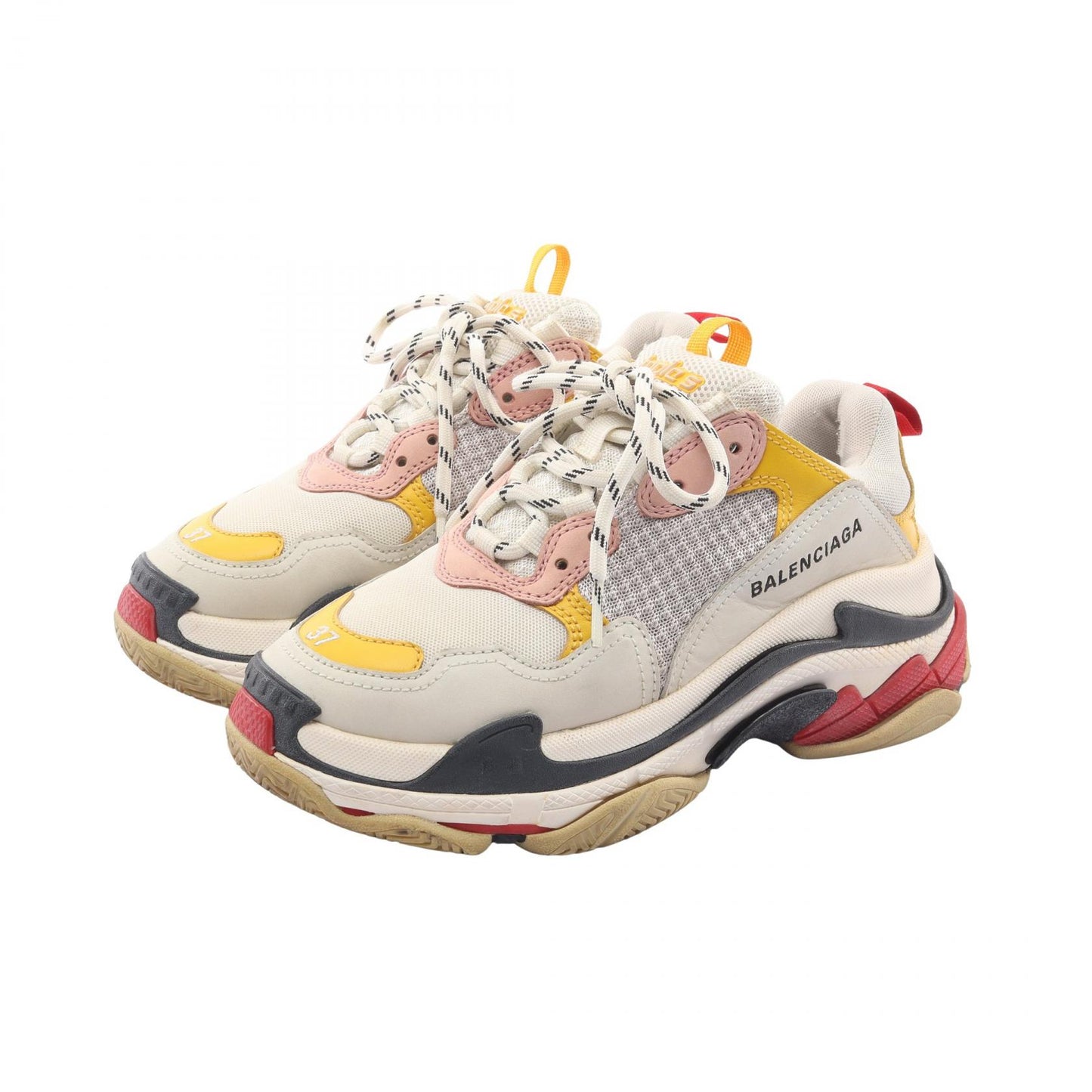 TRIPLE S トリプルS スニーカー ファブリック レザー オフホワイト マルチカラー バレンシアガ シューズ BALENCIAGA