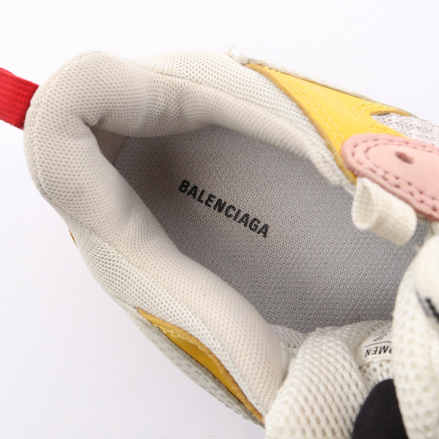 TRIPLE S トリプルS スニーカー ファブリック レザー オフホワイト マルチカラー バレンシアガ シューズ BALENCIAGA