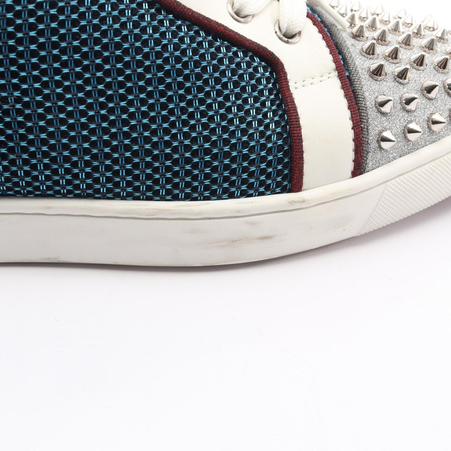 Louis Junior Spikes Orlato スニーカー レザー ファブリック エナメルレザー ホワイト マルチカラー クリスチャンルブタン シューズ Christian Louboutin