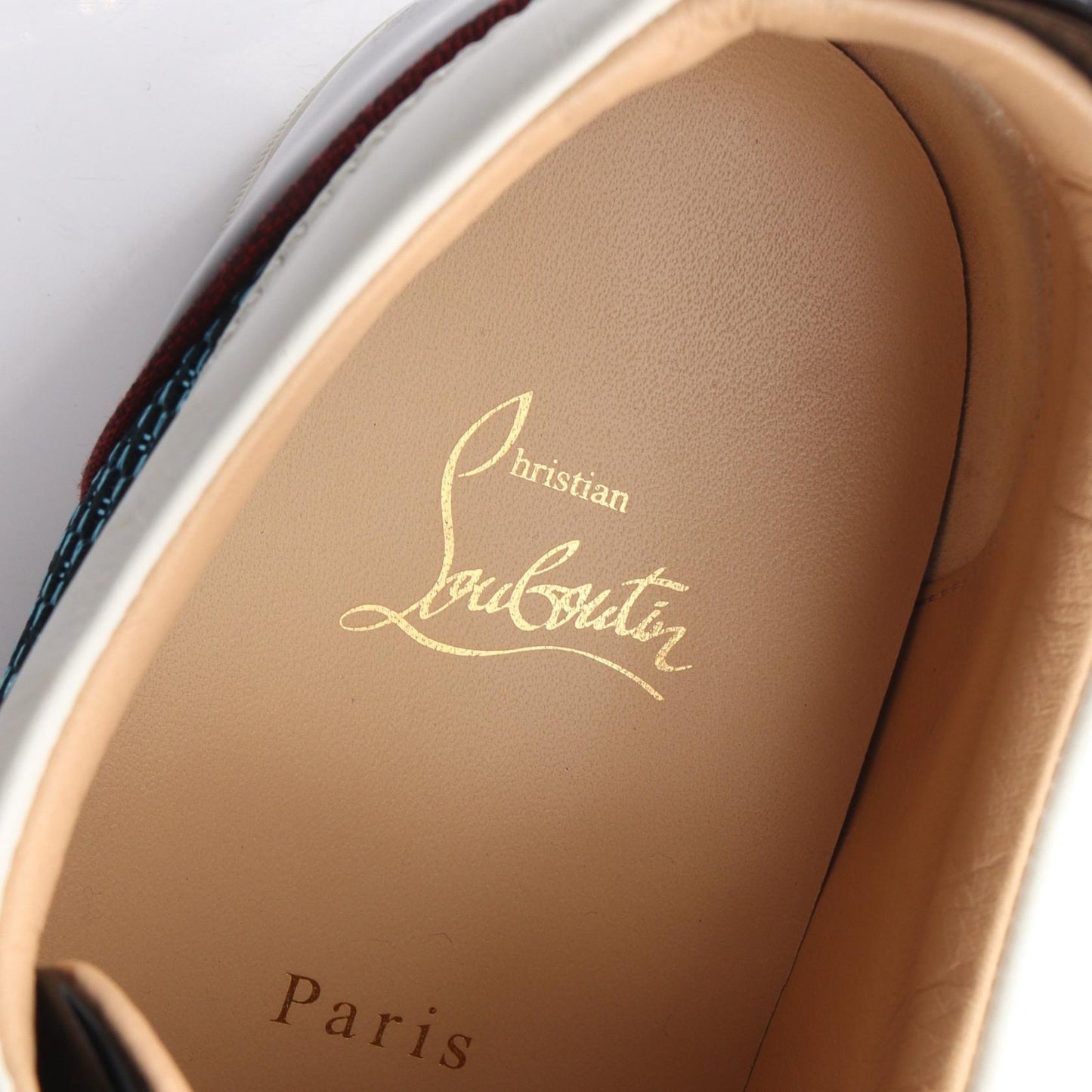 Louis Junior Spikes Orlato スニーカー レザー ファブリック エナメルレザー ホワイト マルチカラー クリスチャンルブタン シューズ Christian Louboutin