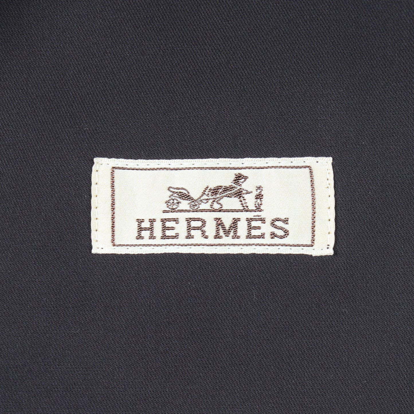 セリエボタン ブルゾン ジャケット コットン シルク ネイビー エルメス アウター HERMES