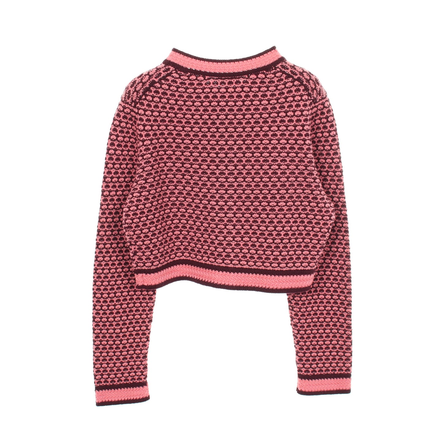 ココマークボタン クロップドカーディガン カーディガン カシミヤ ピンク ボルドー シャネル トップス CHANEL