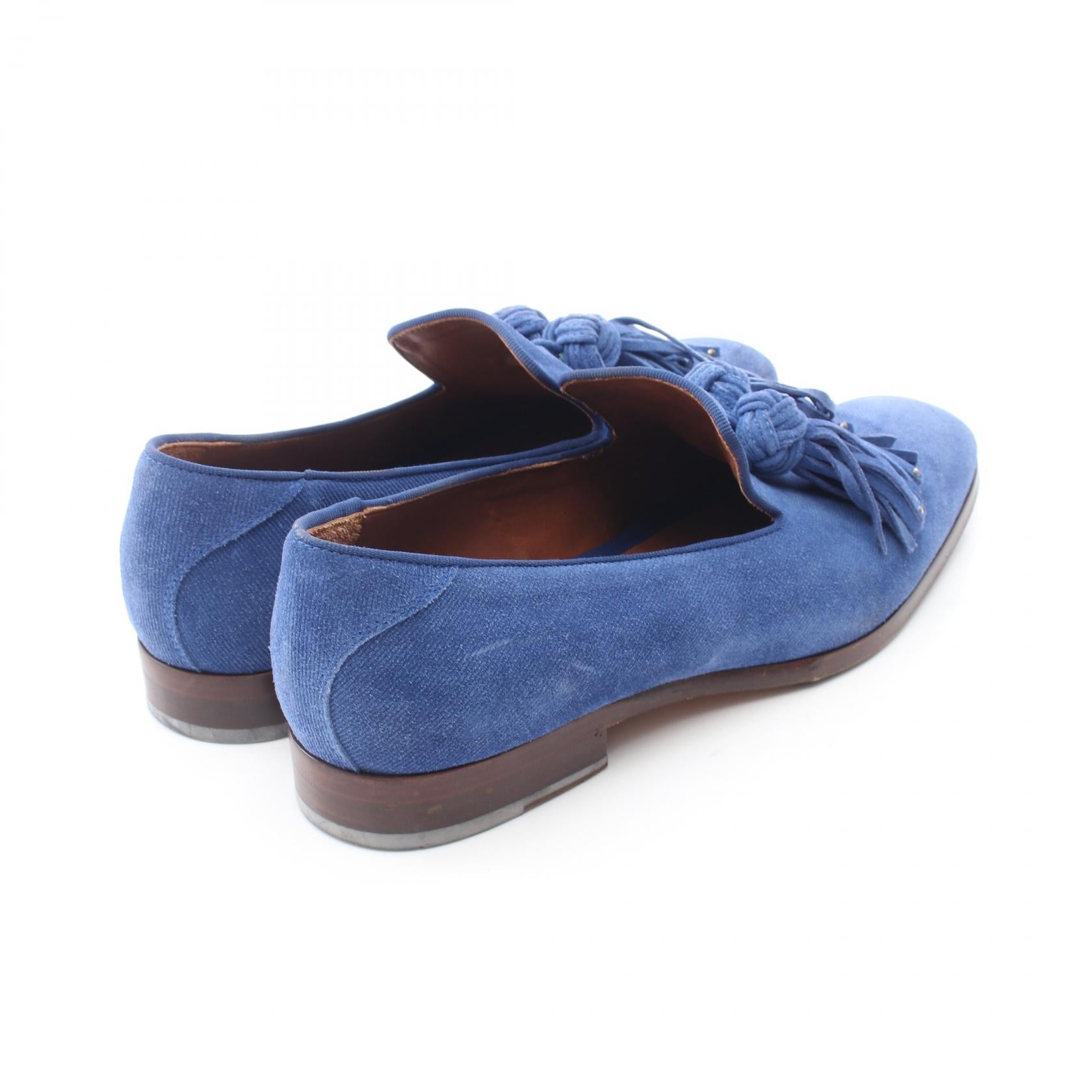 タッセル ローファー スエード ブルー ジミーチュウ シューズ JIMMY CHOO