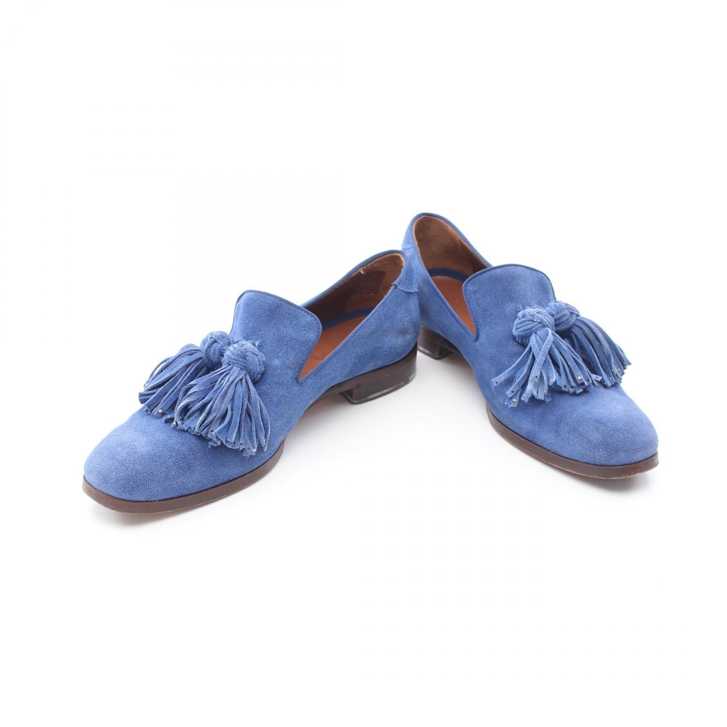 タッセル ローファー スエード ブルー ジミーチュウ シューズ JIMMY CHOO
