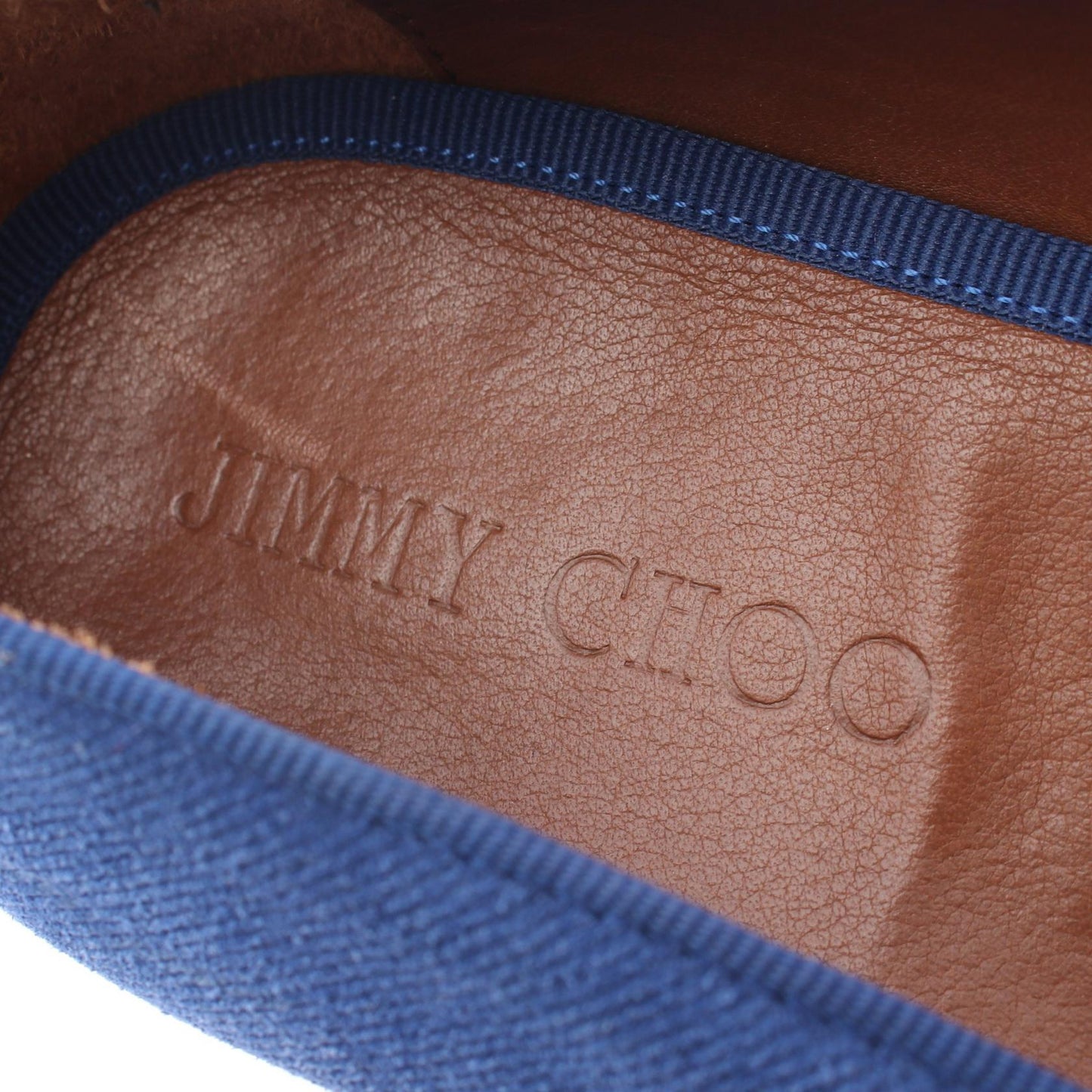 タッセル ローファー スエード ブルー ジミーチュウ シューズ JIMMY CHOO
