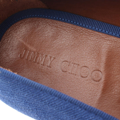 タッセル ローファー スエード ブルー ジミーチュウ シューズ JIMMY CHOO