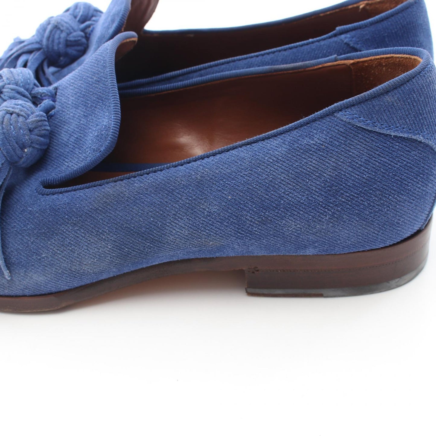 タッセル ローファー スエード ブルー ジミーチュウ シューズ JIMMY CHOO