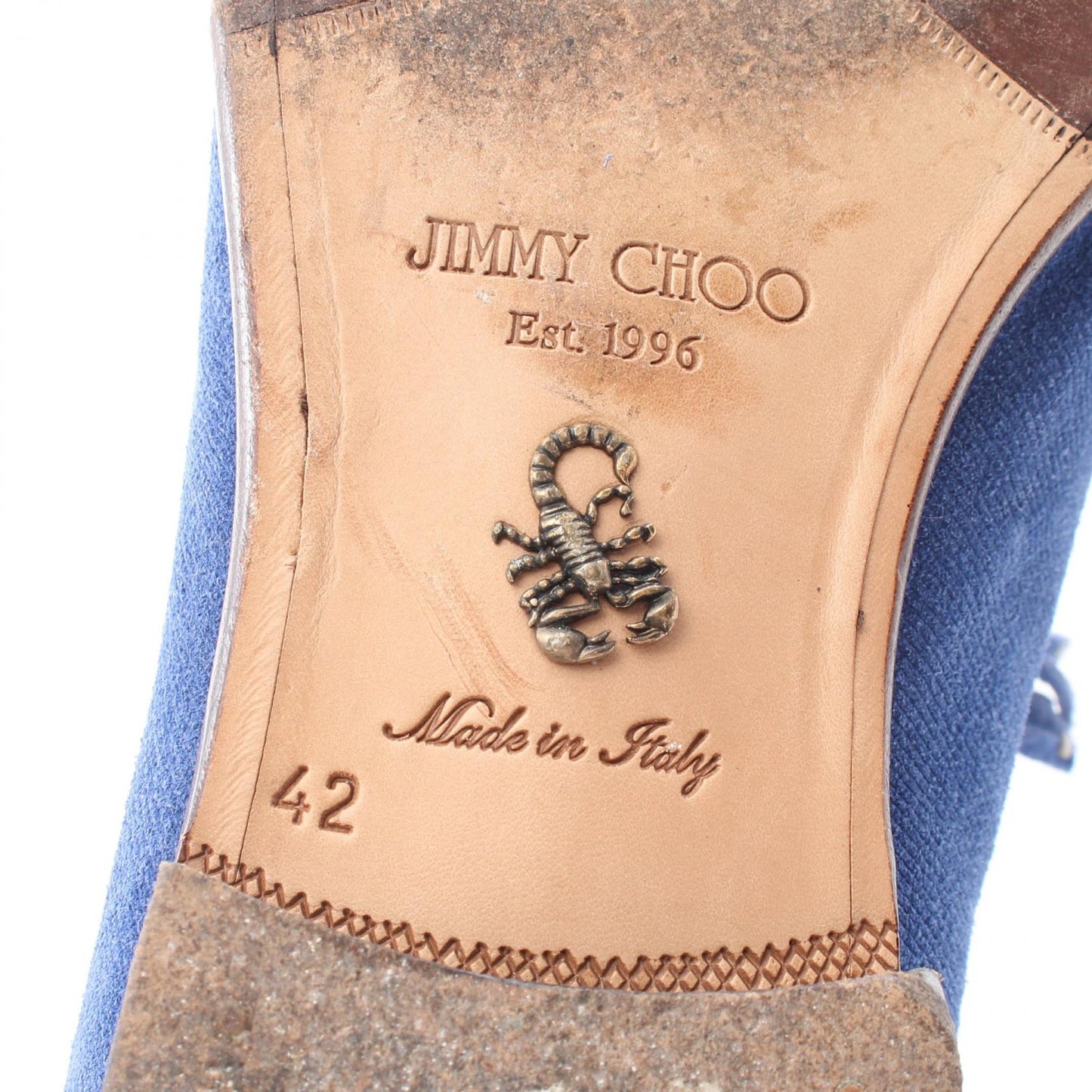 タッセル ローファー スエード ブルー ジミーチュウ シューズ JIMMY CHOO