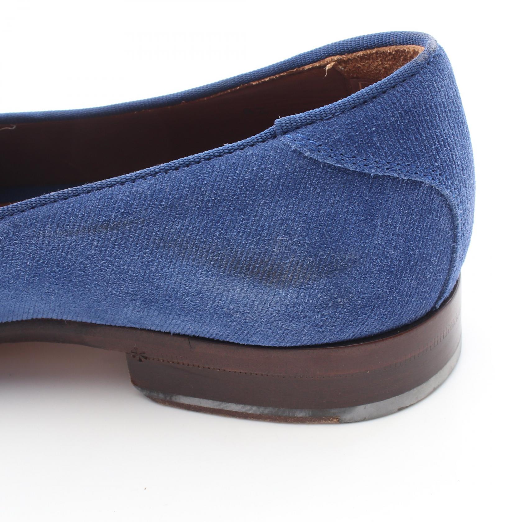 タッセル ローファー スエード ブルー ジミーチュウ シューズ JIMMY CHOO