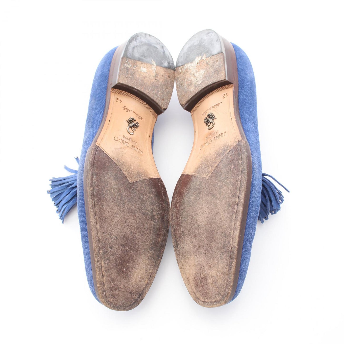 タッセル ローファー スエード ブルー ジミーチュウ シューズ JIMMY CHOO