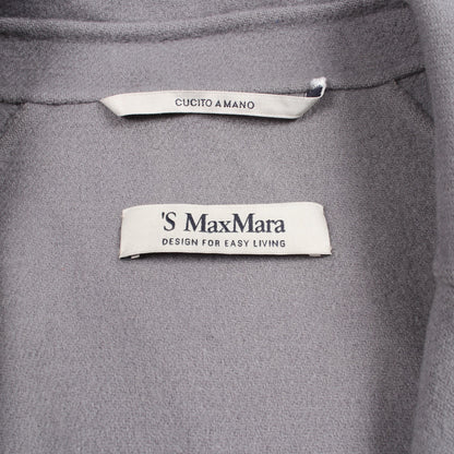 コート ウール ブルーグレー エスマックスマーラ アウター S Max Mara