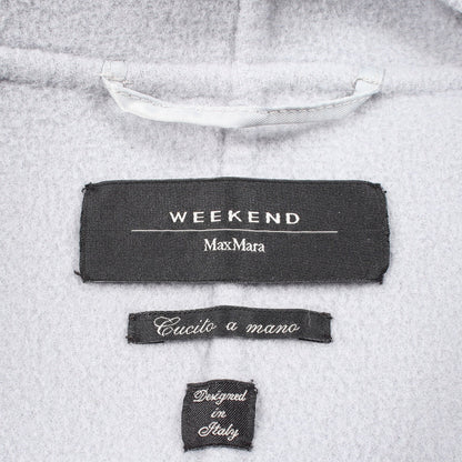 CUCITO A MANO フード付き コート ウール ブルーグレー マックスマーラウィークエンド アウター Max Mara Weekend