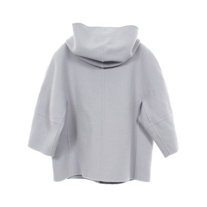 CUCITO A MANO フード付き コート ウール ブルーグレー マックスマーラウィークエンド アウター Max Mara Weekend