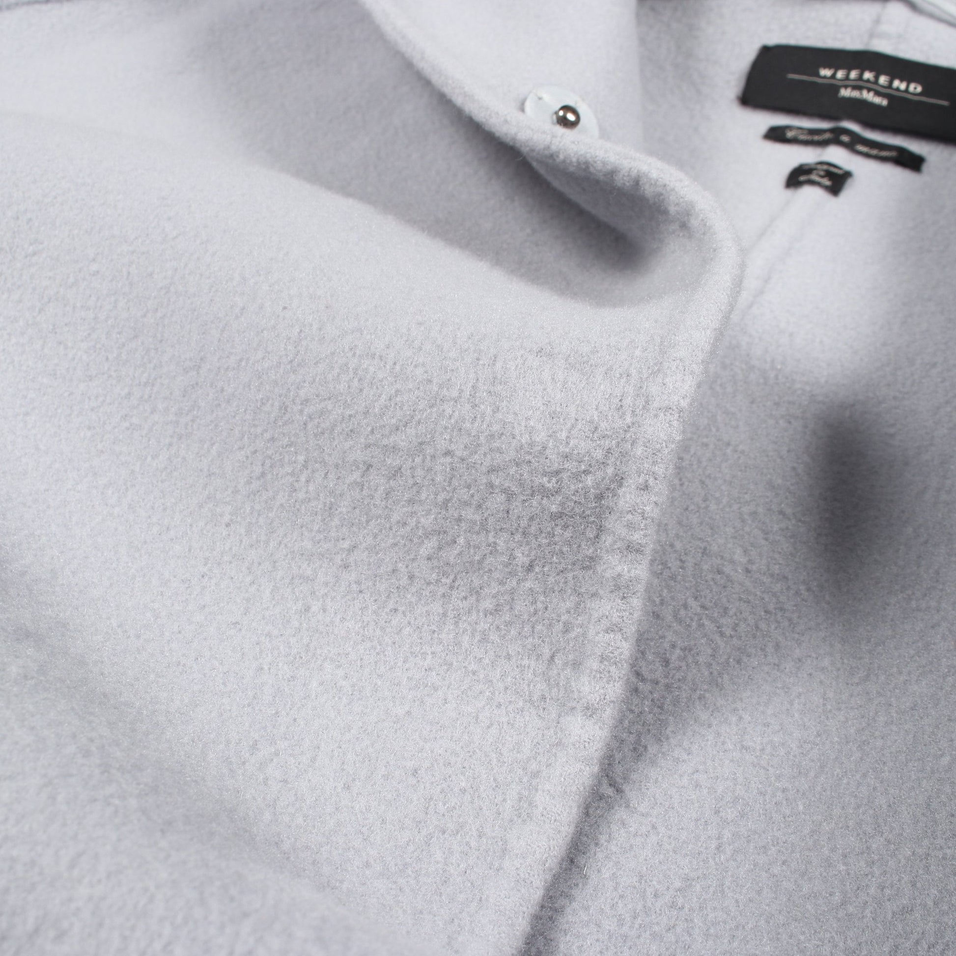 CUCITO A MANO フード付き コート ウール ブルーグレー マックスマーラウィークエンド アウター Max Mara Weekend
