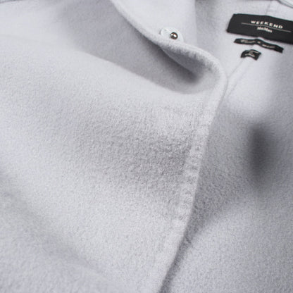 CUCITO A MANO フード付き コート ウール ブルーグレー マックスマーラウィークエンド アウター Max Mara Weekend