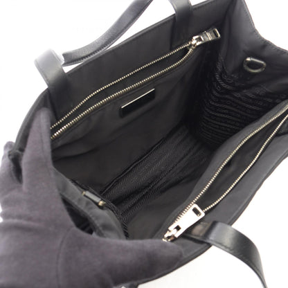 Re-Nylon ハンドバッグ トートバッグ ナイロン レザー ブラック プラダ バッグ PRADA