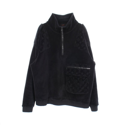 モノグラム エンボス加工 ハーフジップ ブルゾン コットン ブラック ルイヴィトン アウター LOUIS VUITTON