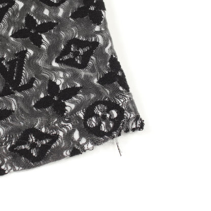 モノグラム シースルー 半袖Tシャツ コットン ブラック ルイヴィトン トップス LOUIS VUITTON