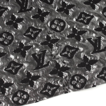 モノグラム シースルー 半袖Tシャツ コットン ブラック ルイヴィトン トップス LOUIS VUITTON