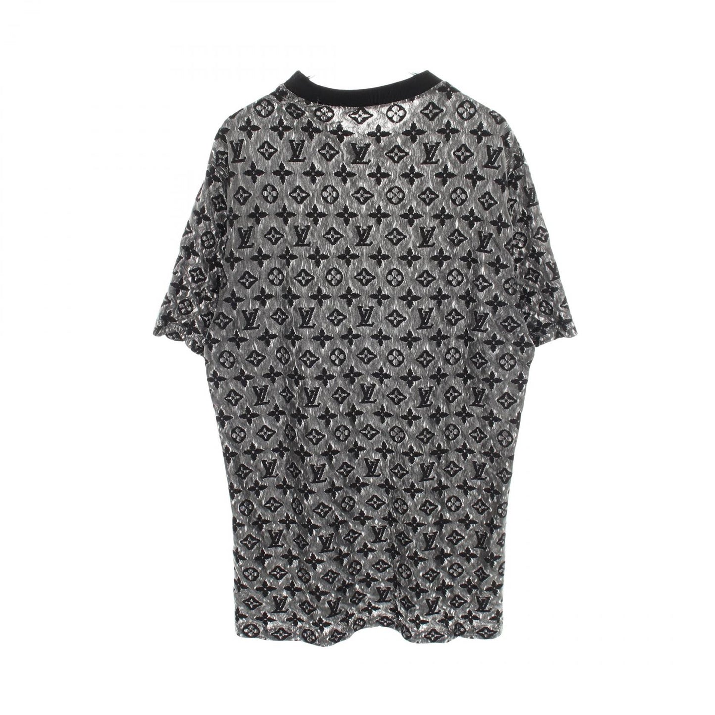 モノグラム シースルー 半袖Tシャツ コットン ブラック ルイヴィトン トップス LOUIS VUITTON