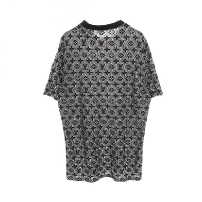 モノグラム シースルー 半袖Tシャツ コットン ブラック ルイヴィトン トップス LOUIS VUITTON